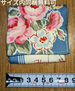 ボックス型 コインケース 小銭入れ ハンドメイド 花柄 ブルー 花柄