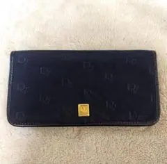 Christian Dior ヴィンテージ 長財布 黒 キャンバス