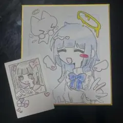 オリジナル色紙イラスト 萌え絵