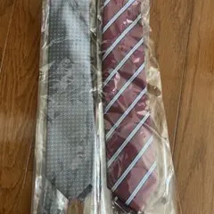 ネクタイセット グレーとバーガンディ