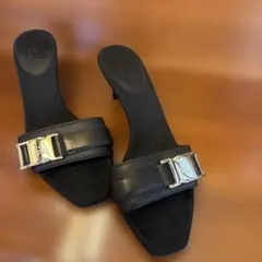 GUCCI ブラック ミュールサンダル 約7cmヒール