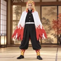 コスプレ衣装 炎柄羽織付き Lサイズ