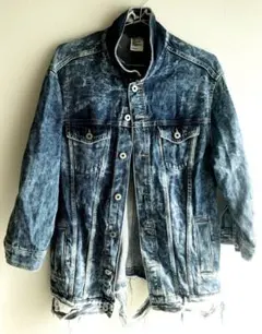 断捨離中❣️H&M\ダメージ、ウォッシュ加工/デニムジャケット