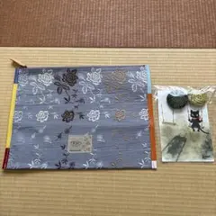 PJC 花柄刺繍 ポーチ