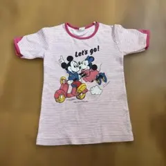 ミッキー・ミニー ストライプTシャツ 半袖