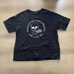 スカル ピザ プリント Tシャツ ブラック 4Lのサムネイル