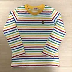 【ミキハウス】マルチボーダー長袖カットソー　110㎝