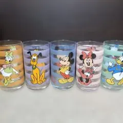 ディズニーグラスセット5個《ヴィンテージ》
