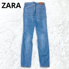 ザラ　デニム　ジーンズ　Gパン　ボトムス　細身　ブルー　36 カジュアル