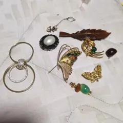 まとめ売り　昭和レトロヴィンテージブローチ6点セット