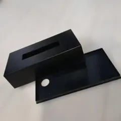 ブラック　ティッシュボックス