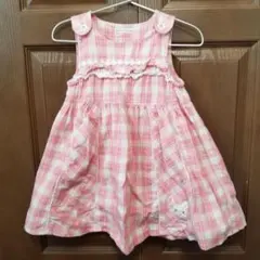 キムラタンのブランド　クーラクールのジャンパースカート　ワンピースです。 ピンク