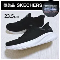 極美品 スケッチャーズ ボブススクワッドカオス 黒 23.5 レディース 現行品