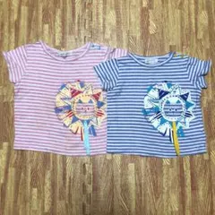 Baby BABYCHEER Tシャツ 100 90 姉弟　お揃い　半袖　姉妹