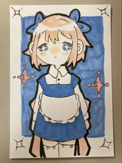 手書きイラスト　女の子　オリジナル