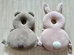 赤ちゃん　転倒防止クッション　ヘッドガード クマ&ウサギ