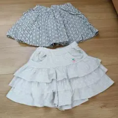 キュロット付きスカート１１０センチ フリルキュロット120センチ