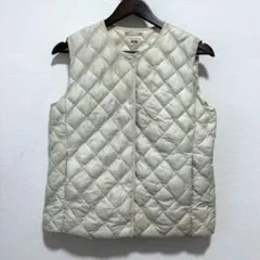 ユニクロ パフテック キルティングベスト ウォームパデッド オフホワイト M