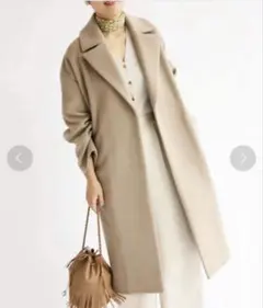 高級✨イエナMANTECO オーバーチェスターコート　ロング　グレージュ　36