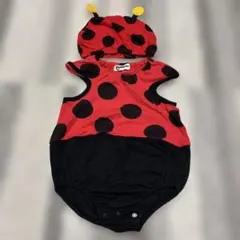 てんとう虫 コスチューム ロンパース 帽子セット 80cm