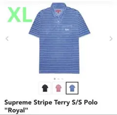 Supreme Stripe Terry S/S Polo Red Mサイズ - メルカリ