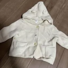 ☆値下げGAP フード付きカーディガン 0-12ヶ月 アイボリー