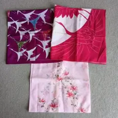 風呂敷 鶴と花のデザイン 3枚セット