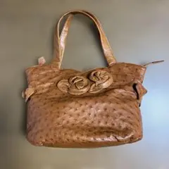 上質 オーストリッチ　ハンドバッグ　美品！