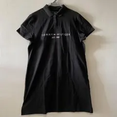 【新品】トミーヒルフィガー　濃紺　ロゴ　ワンピース　ポロ　 XL