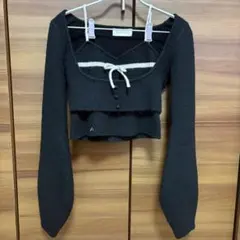 Andmary Nana ribbon crochet set Black - メルカリ