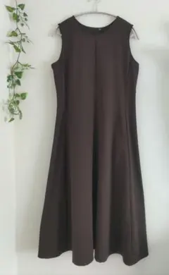 UNIQLO ウルトラストレッチワンピース ブラウン Ｌサイズ
