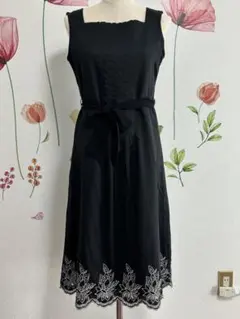 ◆ギャラリービスコンティ3 ノースリーブワンピース リボン 刺繍