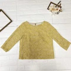 URBAN RESEARCH　七分袖　ニットトップス　マルチカラー　イエロー