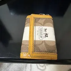 COACH ストライプデザイン キーケース