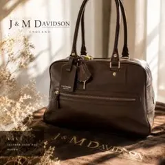 J&M DAVIDSON vivi レザー ハンドバッグ ボストン 茶 保存袋付のサムネイル