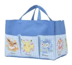 テ*オ様 ポケットモンスタープラチナムザッカポケット付収納バッグ　ブルー