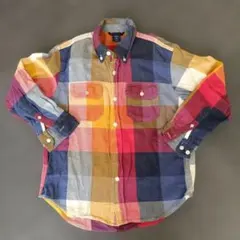 GapKids チェック柄 ネルシャツ 140