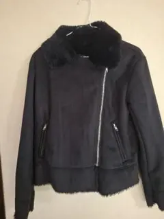 フェイクムートンコート　ライダース　MERCURYDUO　フリーサイズ　黒