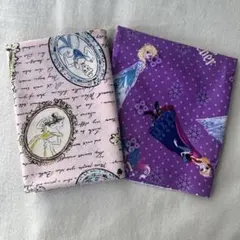 ディズニープリンセス＆アナ雪 生地2枚セット♡アナ エルサ シンデレラ 白雪姫