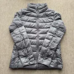 ユニクロ ウルトラライトダウンジャケット L グレー 軽量 スタンドカラー