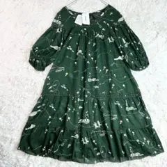 未使用 SUPER HAKKA BOUQUET ワンピース 刺繍 ビーズ 花柄