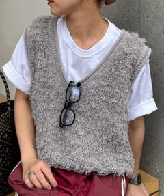 新品 CIAOPANIC TYPY ループフリンジクロップド丈ベスト