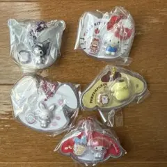 サンリオキャラクターズ　パッケージチャーム&チョコボーロ　チャーム　5点セット