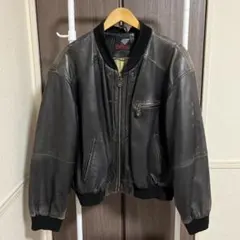 M.Flues ブラック レザーブルゾン 革ジャン