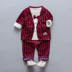 子供スーツ　新品　三点セット　フォーマル　100センチ
