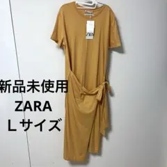 新品未使用　ZARA 半袖 ワンピース　オレンジ　コットン