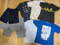 ユニクロ130cm×8点 半袖短パンセット マリオ　ドラゴンボール