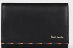 Paul Smith 名刺入れ　マルチストライプタブ　新品未使用品　ブラック　黒