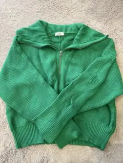 LOWRYS FARM ジップニットセーター