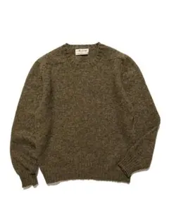 スコットランド製 マックジョージ ウール クルーネック ニット セーター 38